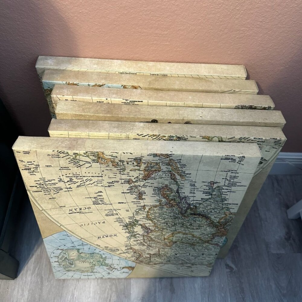 List Elizabeth Medley | Wall Decor | 6 Piece World Map By Elizabeth Medley - Picture 4 of 13